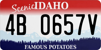 ID license plate 4B0657V