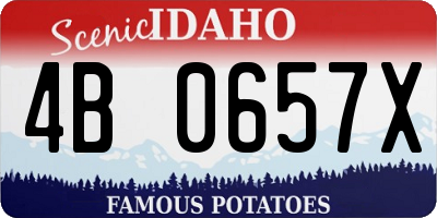 ID license plate 4B0657X