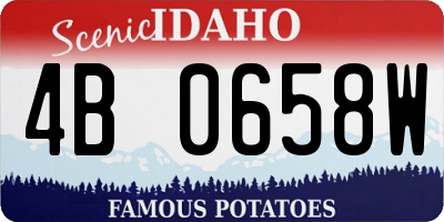 ID license plate 4B0658W
