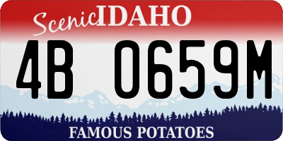 ID license plate 4B0659M