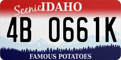 ID license plate 4B0661K