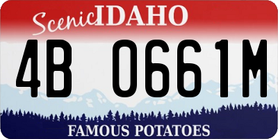 ID license plate 4B0661M
