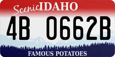 ID license plate 4B0662B