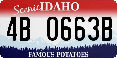 ID license plate 4B0663B