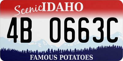 ID license plate 4B0663C