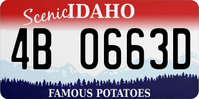 ID license plate 4B0663D