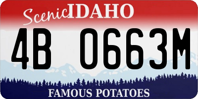 ID license plate 4B0663M