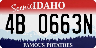 ID license plate 4B0663N