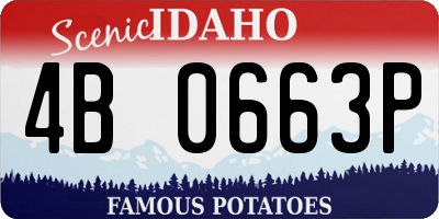 ID license plate 4B0663P