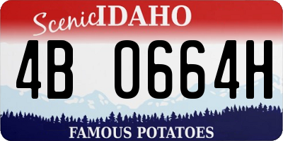ID license plate 4B0664H