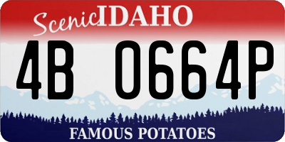ID license plate 4B0664P