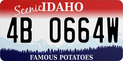 ID license plate 4B0664W