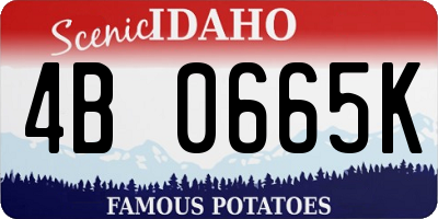 ID license plate 4B0665K