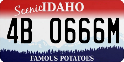 ID license plate 4B0666M