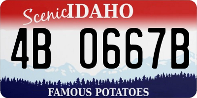 ID license plate 4B0667B