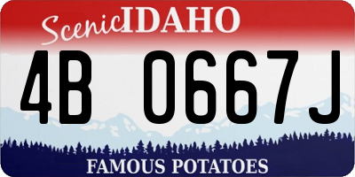 ID license plate 4B0667J