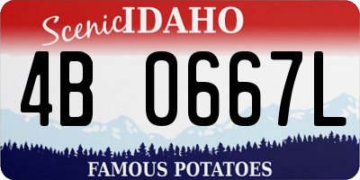 ID license plate 4B0667L