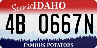 ID license plate 4B0667N
