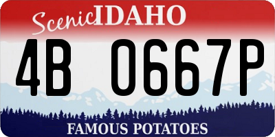 ID license plate 4B0667P