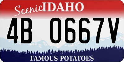 ID license plate 4B0667V