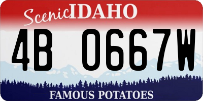 ID license plate 4B0667W