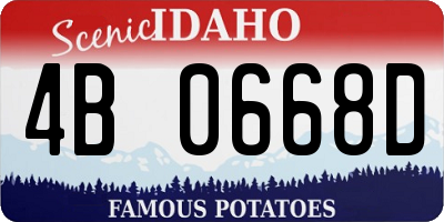 ID license plate 4B0668D