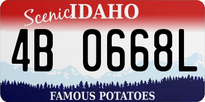 ID license plate 4B0668L