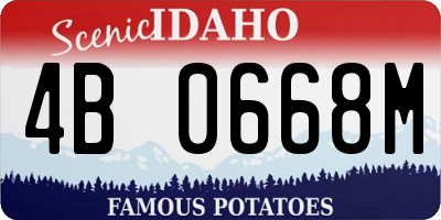 ID license plate 4B0668M