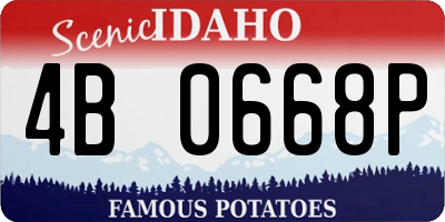 ID license plate 4B0668P