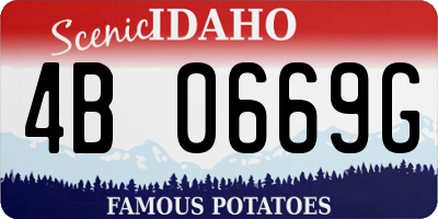 ID license plate 4B0669G