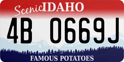 ID license plate 4B0669J