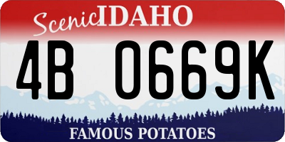 ID license plate 4B0669K