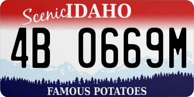 ID license plate 4B0669M