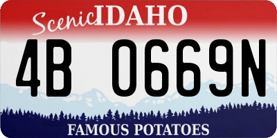 ID license plate 4B0669N