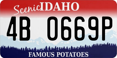 ID license plate 4B0669P