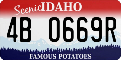 ID license plate 4B0669R