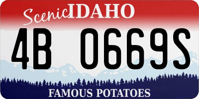 ID license plate 4B0669S