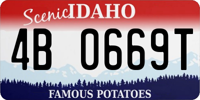 ID license plate 4B0669T