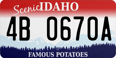 ID license plate 4B0670A