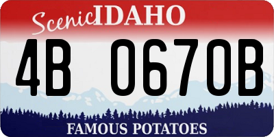 ID license plate 4B0670B