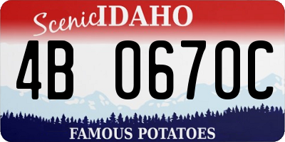 ID license plate 4B0670C