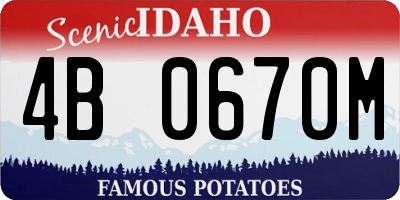ID license plate 4B0670M