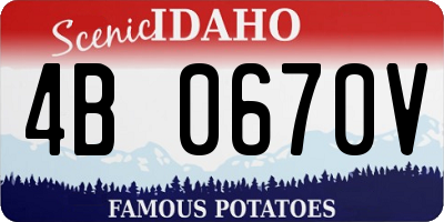 ID license plate 4B0670V