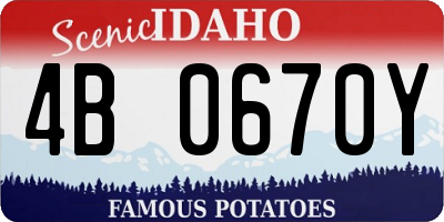 ID license plate 4B0670Y