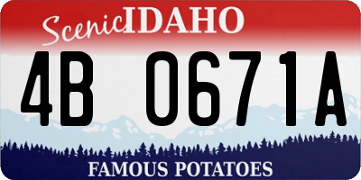 ID license plate 4B0671A