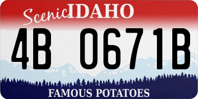 ID license plate 4B0671B