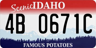 ID license plate 4B0671C