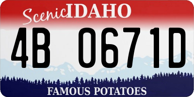 ID license plate 4B0671D