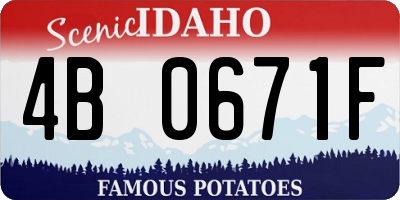 ID license plate 4B0671F