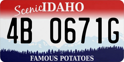 ID license plate 4B0671G